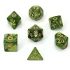 Shop All*Die Hard Dice - Mega Dice - Green Swirl w/ Gold - Miniature Marvels: Airplane Models & Painted Dice
