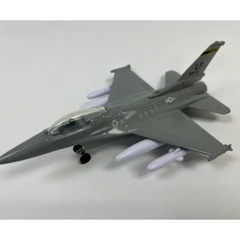 Airplane Model*Diecast Pull-Back Toy F-16 Falcon USAF - Miniature Marvels: Airplane Models & Painted Dice