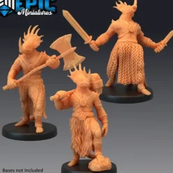 Miniature<Dinosaur Tribe Warrior Set - Miniature Marvels: Airplane Models & Painted Dice