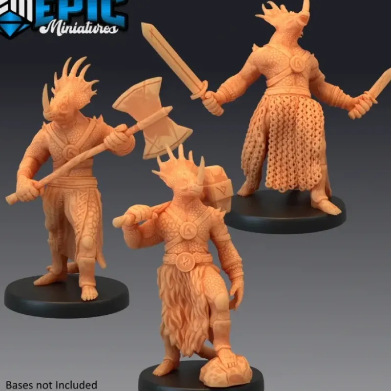 Miniature<Dinosaur Tribe Warrior Set - Miniature Marvels: Airplane Models & Painted Dice
