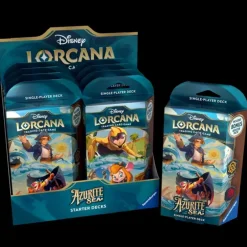 Shop All*Disney Lorcana TCG: Azurite Sea - Starter Deck Carton (8) - Miniature Marvels: Airplane Models & Painted Dice