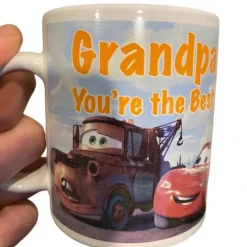 Egpull<Disney Pixar Cars Mug Cup - Grandpa You're the Best - Highly Collectible W/ BOX - Miniature Marvels: Airplane Models & Painted Dice