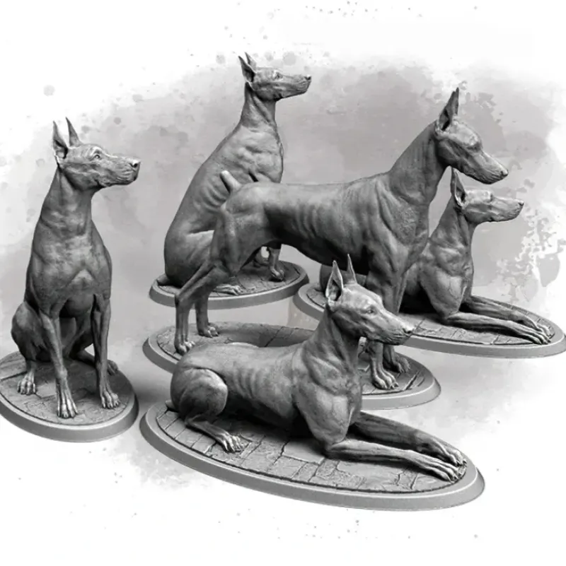Shop All*Doberman, 75mm - Miniature Marvels: Airplane Models & Painted Dice