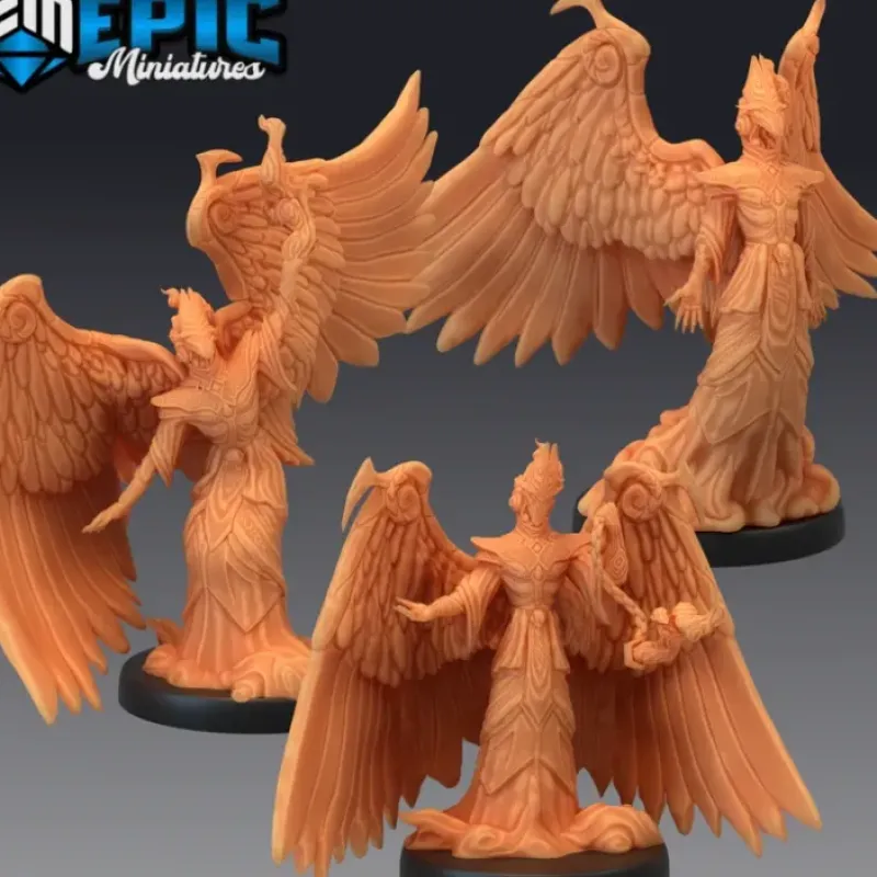 Miniature<Dominion Angels - Miniature Marvels: Airplane Models & Painted Dice