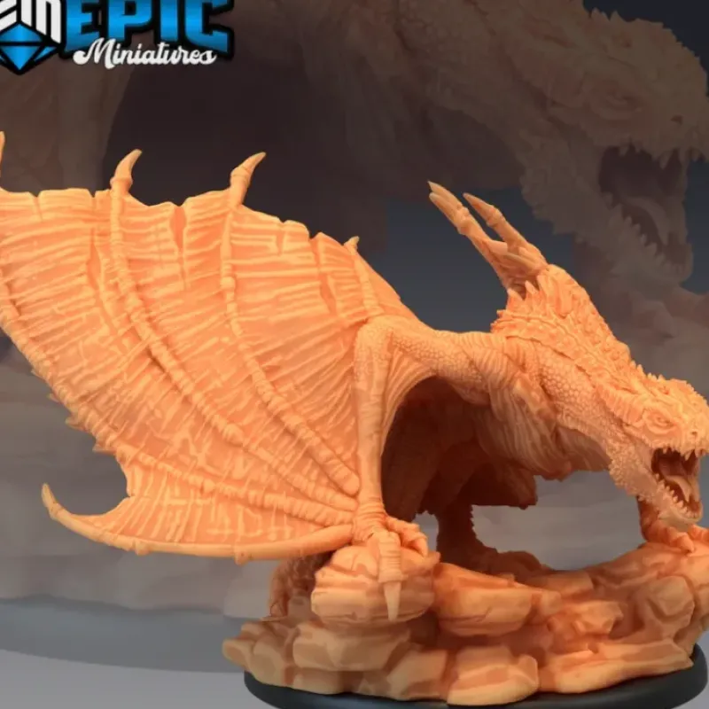 Miniature<Draconic Wyvern - Miniature Marvels: Airplane Models & Painted Dice