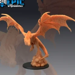 Miniature<Draconic Wyvern Flying - Miniature Marvels: Airplane Models & Painted Dice