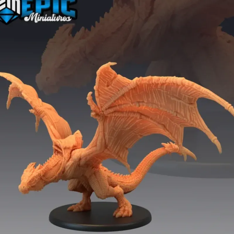Miniature<Draconic Wyvern Mount - Miniature Marvels: Airplane Models & Painted Dice