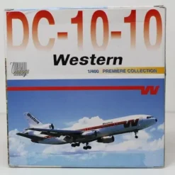 Airplane Model*Dragon Models 55241 1:400 Western Airlines DC-10-10 - Miniature Marvels: Airplane Models & Painted Dice