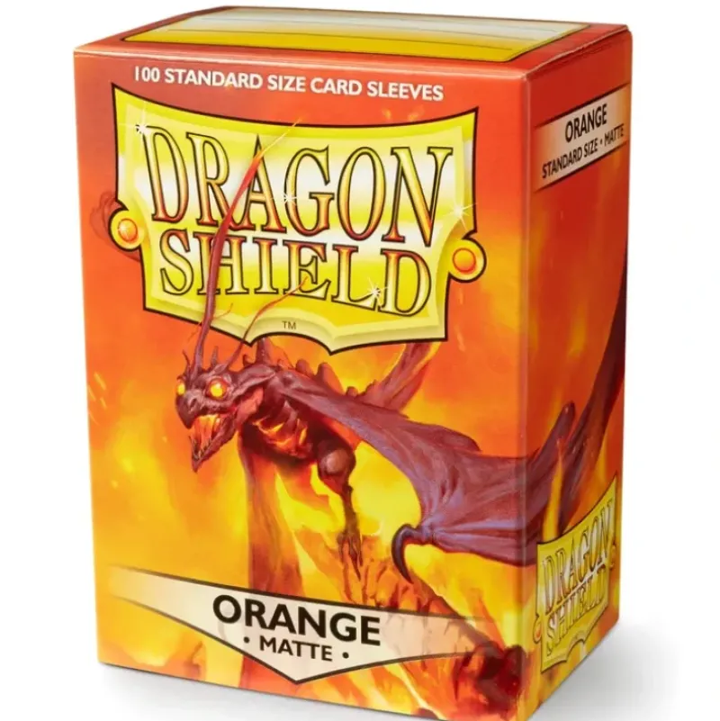 Shop All*Dragon Shield: Matte (100) Orange "Usaqin" ATM 11013 - Miniature Marvels: Airplane Models & Painted Dice