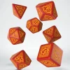 Dice<Dragon Slayer Red & Orange Dice Set QWS SDRS1D - Miniature Marvels: Airplane Models & Painted Dice