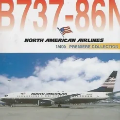 Airplane Model*Dragon Wings 55240 1:400 North American Airlines Boeing 737-86N - Miniature Marvels: Airplane Models & Painted Dice