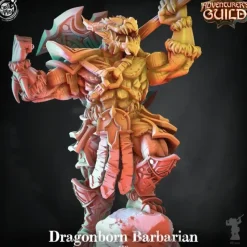Miniature<Dragonborn Barbarian - Miniature Marvels: Airplane Models & Painted Dice