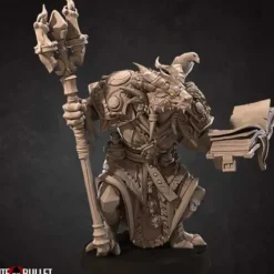 Miniature<Dragonborn, Warlock - Miniature Marvels: Airplane Models & Painted Dice