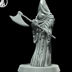 Miniature<Dreadful Headsman Attacking - Miniature Marvels: Airplane Models & Painted Dice