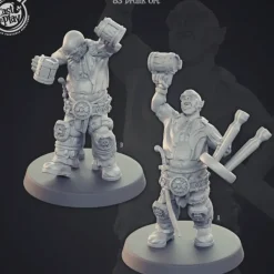 Miniature<Drunk Orc - Miniature Marvels: Airplane Models & Painted Dice