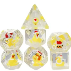 Shop All*Ducks 7-Set RPG Dice - Miniature Marvels: Airplane Models & Painted Dice