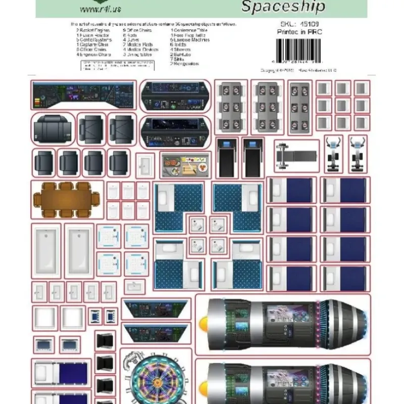 Shop All*Dungeon Dressing: Spaceship R4I 45109 - Miniature Marvels: Airplane Models & Painted Dice