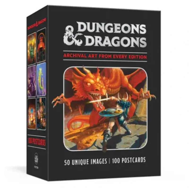 Shop All*Dungeons & Dragons: 100 Postcards - Archival Art from Every Edition - Miniature Marvels: Airplane Models & Painted Dice