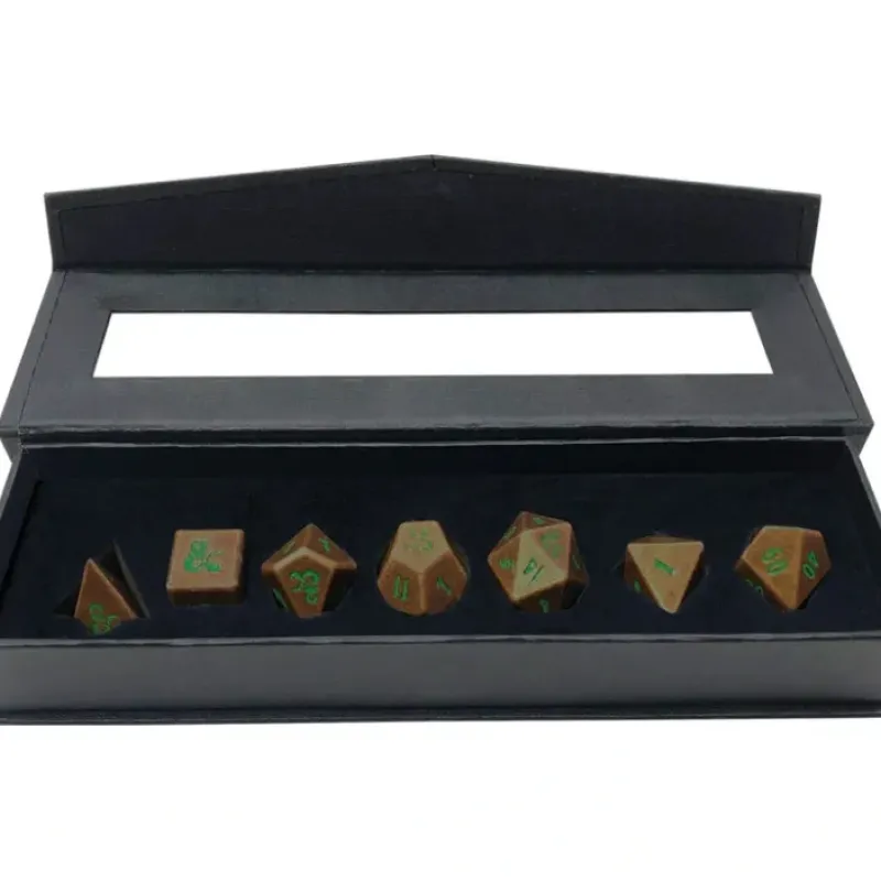 Accessories<Dungeons & Dragons RPG: Heavy Metal Copper and Green RPG Dice Set - Miniature Marvels: Airplane Models & Painted Dice