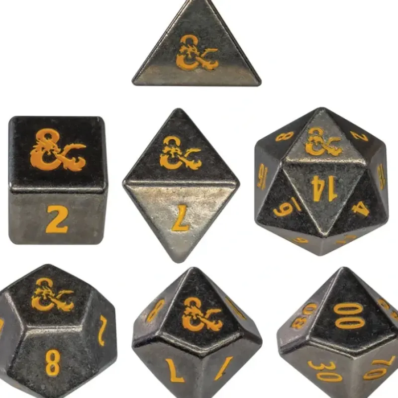 Accessories<Dungeons & Dragons RPG: Heavy Metal Realmspace RPG Dice Set - Miniature Marvels: Airplane Models & Painted Dice