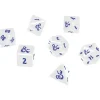 Dice<Dungeons and Dragons RPG: Icewind Dale - Heavy Metal - Poly White and Blue Dice Set (7) - Miniature Marvels: Airplane Models & Painted Dice