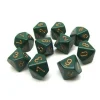 Dice<Dusty Green with Copper: Opaque d10 Dice Set (10's) CHX 25215 - Miniature Marvels: Airplane Models & Painted Dice