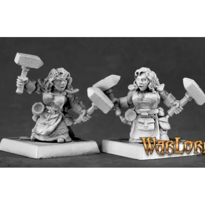 Miniature<Dwarf Forgemaidens (9): Warlord RPR 06209 - Miniature Marvels: Airplane Models & Painted Dice