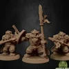 Miniature<Dwarf Soldier Set 2 With Helmets - Miniature Marvels: Airplane Models & Painted Dice