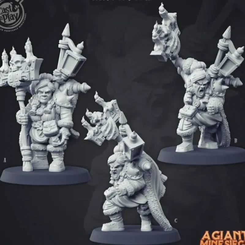 Miniature<Dwarf Warlock - Miniature Marvels: Airplane Models & Painted Dice