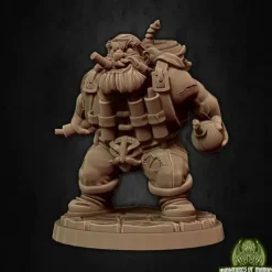 Miniature<Dwari The Dynamiter - Miniature Marvels: Airplane Models & Painted Dice