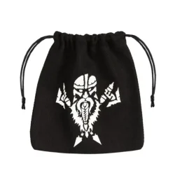 Shop All*Dwarven Black & White Dice Bag QWS BDWA103 - Miniature Marvels: Airplane Models & Painted Dice
