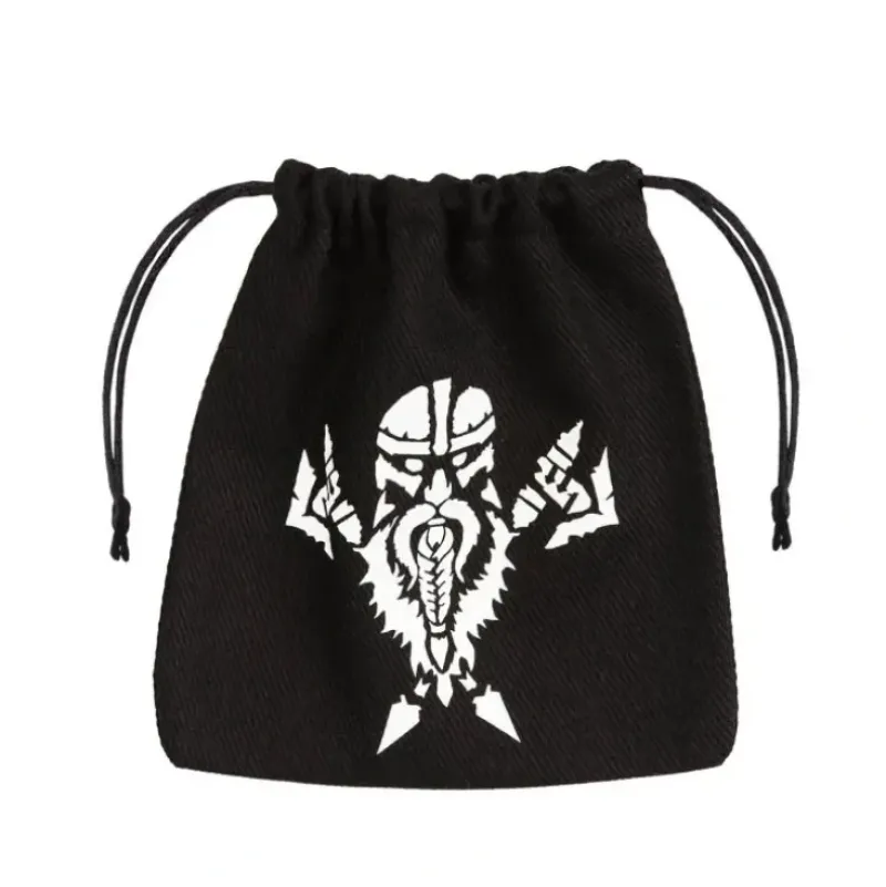 Shop All*Dwarven Black & White Dice Bag QWS BDWA103 - Miniature Marvels: Airplane Models & Painted Dice