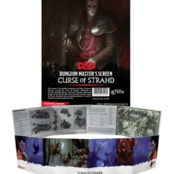 Shop All*5E Curse of Strahd: DM Screen - Miniature Marvels: Airplane Models & Painted Dice