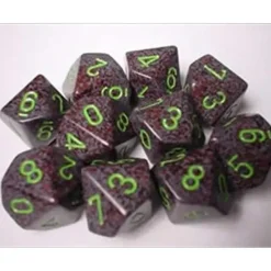 Dice<Earth: Speckled d10 Dice Set (10's) CHX 25110 - Miniature Marvels: Airplane Models & Painted Dice