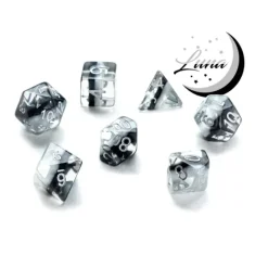 Dice<Eclipse Dice: "Luna" GKG E0870 - Miniature Marvels: Airplane Models & Painted Dice