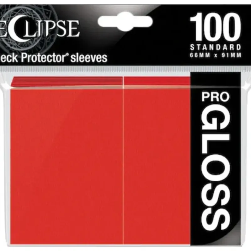 Accessories<Eclipse Gloss Standard Sleeves: Apple Red (100) - Miniature Marvels: Airplane Models & Painted Dice