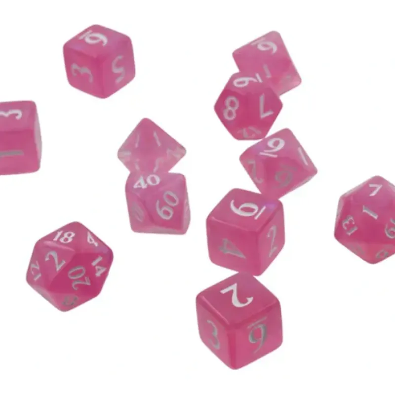 Accessories<Eclipse: Poly 11 Dice Set- Hot Pink - Miniature Marvels: Airplane Models & Painted Dice