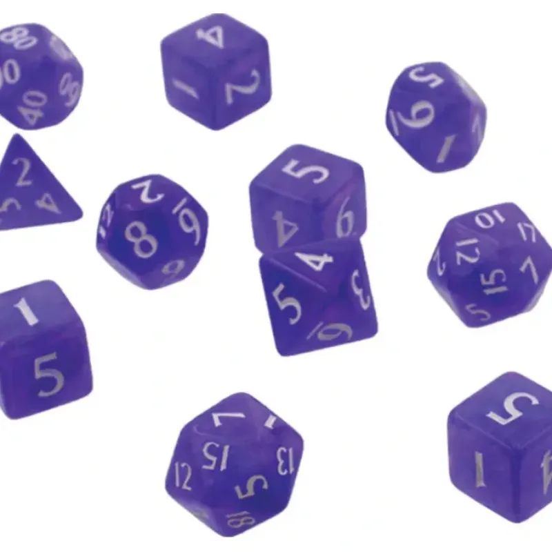 Accessories<Eclipse: Poly 11 Dice Set- Royal Purple - Miniature Marvels: Airplane Models & Painted Dice