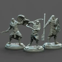 Miniature<Egyptian Guards Bundle - Miniature Marvels: Airplane Models & Painted Dice