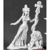 Miniature<Egyptian Priestess and Baboon: Dark Heaven Legends RPR 03506 - Miniature Marvels: Airplane Models & Painted Dice