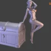 Miniature<Elf Pinup, Casual Hair - Miniature Marvels: Airplane Models & Painted Dice