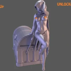 Miniature<Elf Pinup, Hood - Miniature Marvels: Airplane Models & Painted Dice
