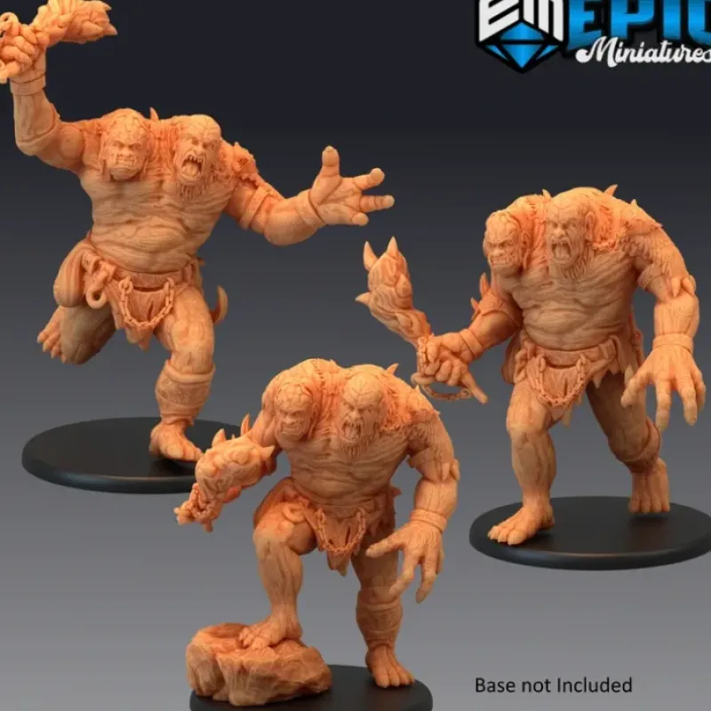 Miniature<Ettin Ancestor Set - Miniature Marvels: Airplane Models & Painted Dice