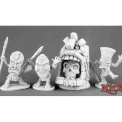 Miniature<Evil Shrine & Pygmy Savages: Dark Heaven Legends RPR 03497 - Miniature Marvels: Airplane Models & Painted Dice