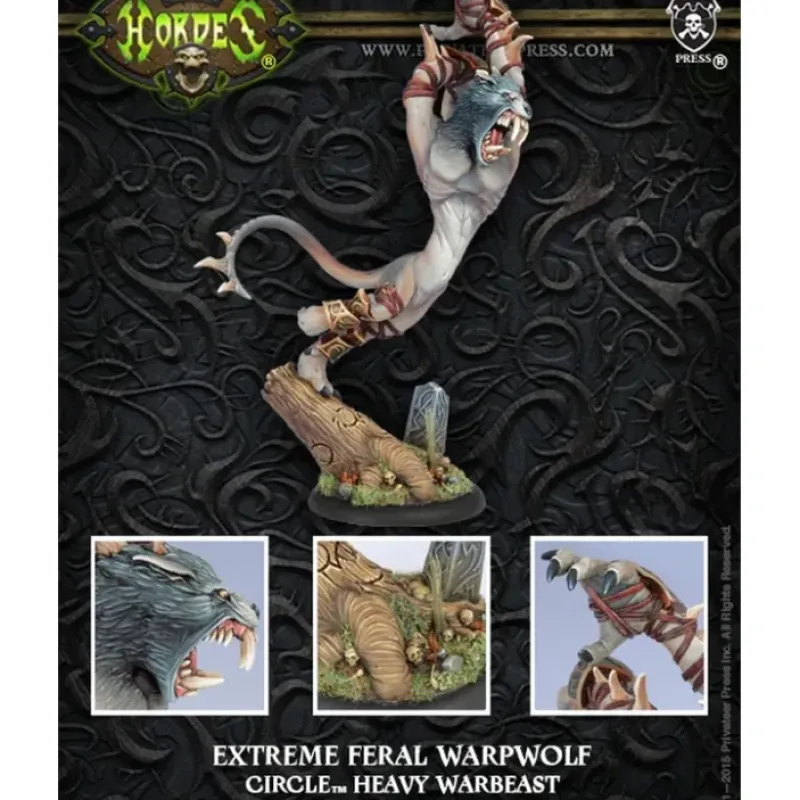 Miniature<Extreme Feral Warpwolf: Circle Orboros - Warbeast PIP 72093 - Miniature Marvels: Airplane Models & Painted Dice