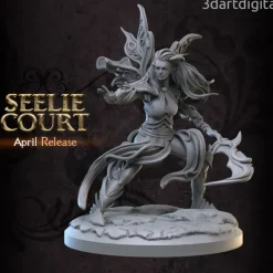Miniature<Faerie Warrior Female - Miniature Marvels: Airplane Models & Painted Dice