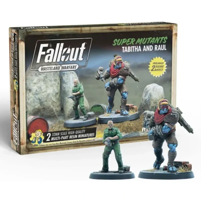 Shop All*Fallout Wasteland Warfare: Super Mutants Tabitha and Raul - Miniature Marvels: Airplane Models & Painted Dice