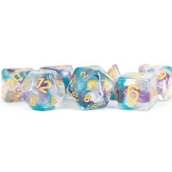 Dice<Fancy Fae 16mm Poly Dice Set MET 713 - Miniature Marvels: Airplane Models & Painted Dice