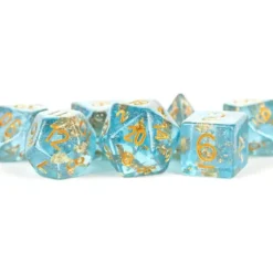Shop All*FanRoll LIC618 Blue with Gold Foil Dice with Gold Numbers - Miniature Marvels: Airplane Models & Painted Dice