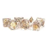 Shop All*FanRoll LIC740 Clear Dice with Gold Gears Inside w/Gold Numbers - Miniature Marvels: Airplane Models & Painted Dice